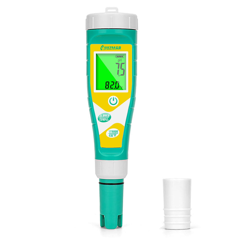 Pool Salt pH Tester Upgrade pH and ORP Meter Accurate Consistent Pool Water for pH, Salinity, ORP, TDS, EC, Temp Tester pH PPM and EC Tester for Hydroponics, Aquariums, Pool, Spa