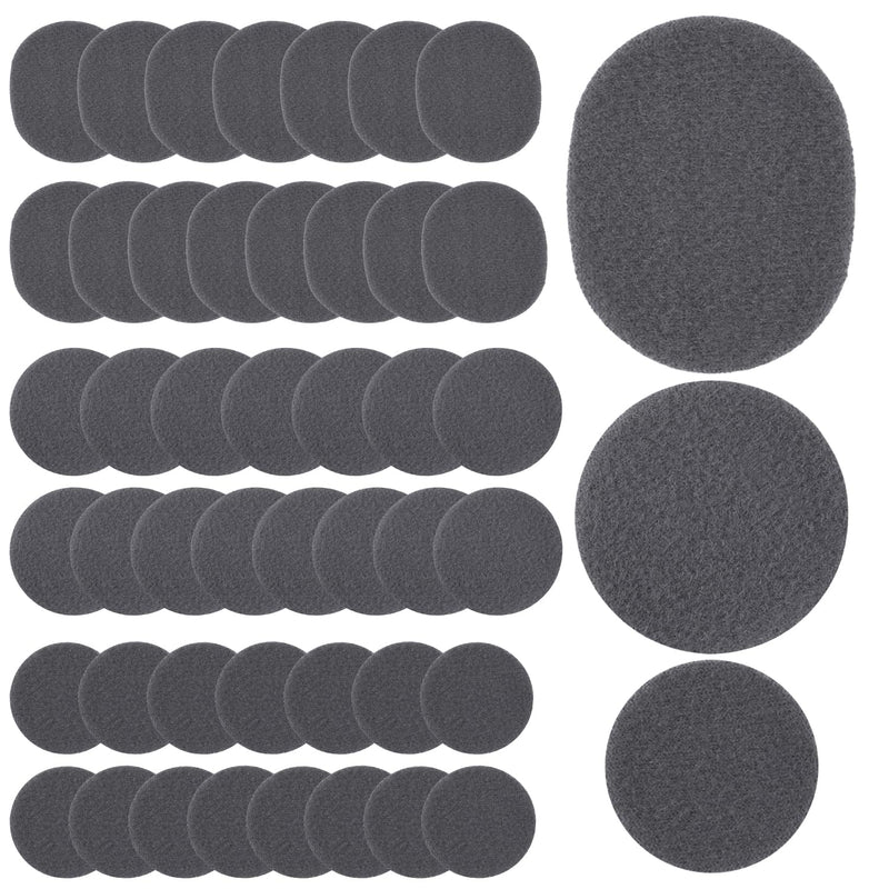 48pcs Moleskin Adhesive Pads, Round Padding Prevention Tape Foot Cushion Protection Moleskin Strips Mole Skin Patch Protector for Feet Shoes Toes Heel Grip (3 Sizes, Gray)