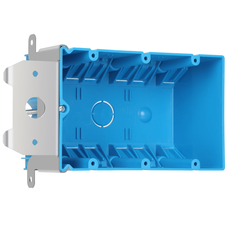 XIUTE 3 Gang Electrical Box,49 Cubic Inch Adjustable Boxes,Three Gang PVC Work Switch/Outlet Wall Electrical Box, ETL Approved，(Blue, 1-Pack) 3Gang 49Cu.In 1pack of blue