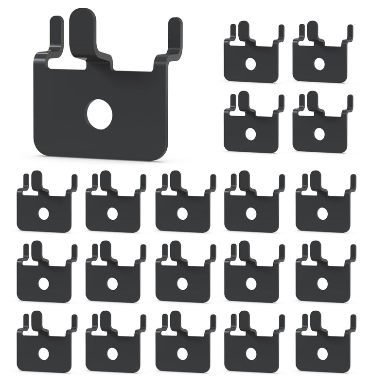 HUHOLE Pegboard Hooks - 20PC - Black Powder Coated - Heavy Duty Peg Board Hooks for Hanging - Versatile and Stylish Peg Board Hooks, Highly Adaptable, Durable and Built to Last, Easy to Use 20