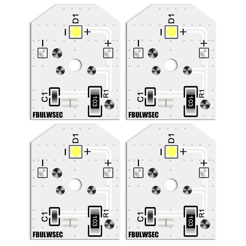 New Upgraded WR55X11132 WR55X25754 GE Refrigerator LED Light Bulb Replace WR55X30602 WR55X26486 PS4704284 3033142 EAP12172918 AP6261806(4 Pack) 4 Pcs