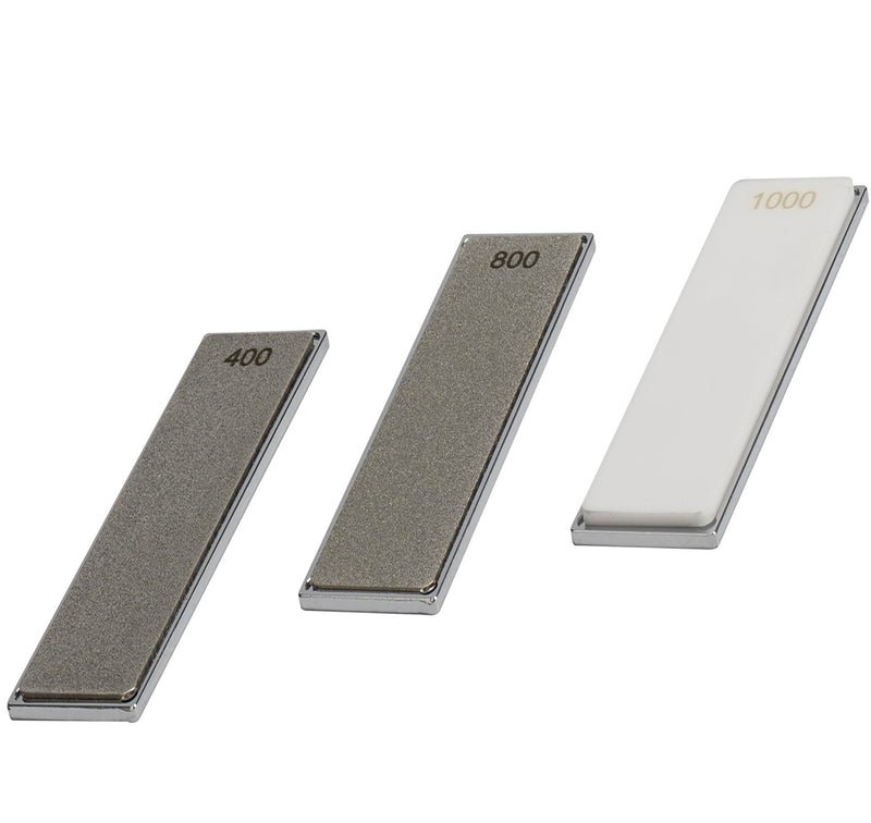 Replacement Whetstone Plates Set – Includes 3 Plates: #400, #800, and #1000 Grit for Precision Sharpening & Honing - Compatible Only with Parkway Home Adjustable Rolling Knife Sharpener #400, #800 & #1000 Grit Plates