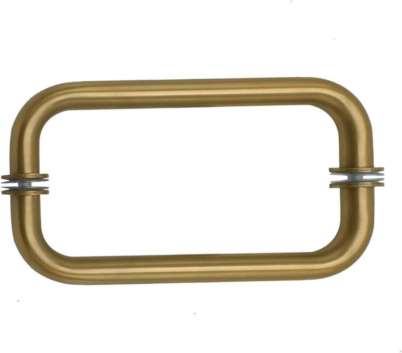 8 inch Glass Shower Door Handle Back to Back Frameless Shower Doors Pull Handle Stainless Steel for 1/4" to 1/2" Thickness Glass - Brushed Gold 8 inch Pull Handle