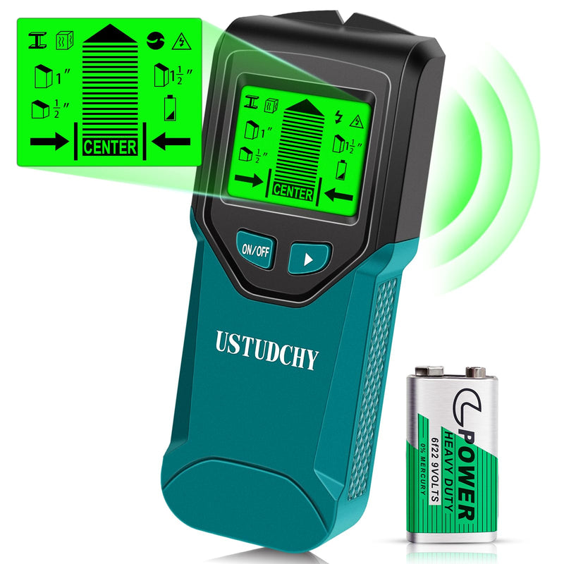 Stud Finder - 5 in 1 Electronic Stud Finder Wall Scanner, Stud Sensor with Digital LCD Display & Intelligent Smart Chip, Beam Finders Wall Detector for Wood AC Wire Metal Studs Joist (‎Peacock Blue) ‎peacock Blue