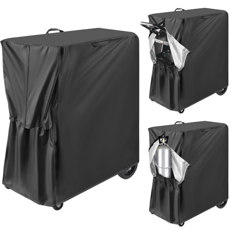 Welding Cart Cover, Black Waterproof and Durable Protective Welding Machine Cover for Most Plasma Cutter Rolling Welding Cart on Market