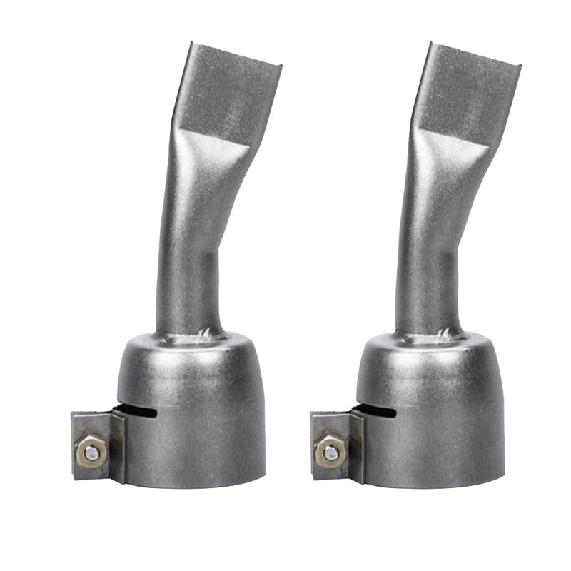 2Pcs 20mm Welding Gun Flat Nozzle, Stainless Steel Tip Heat Gun Speed Welding Nozzle, Hot Air Tourch Gun Soldering Supplies Accessory for PVC Plastic Sheet