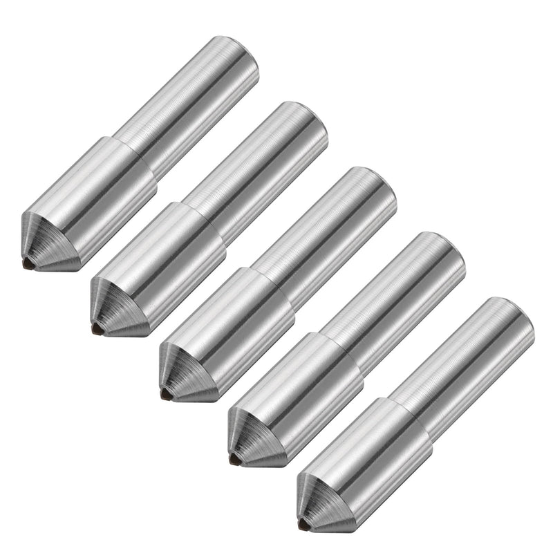uxcell 5pcs Diamond Dressers, 10mm x 50mm (13/32" x 2") Single Tapered Point Grinding Wheel Round Pen Welded Diamond Dressing Tools, Silver Tone
