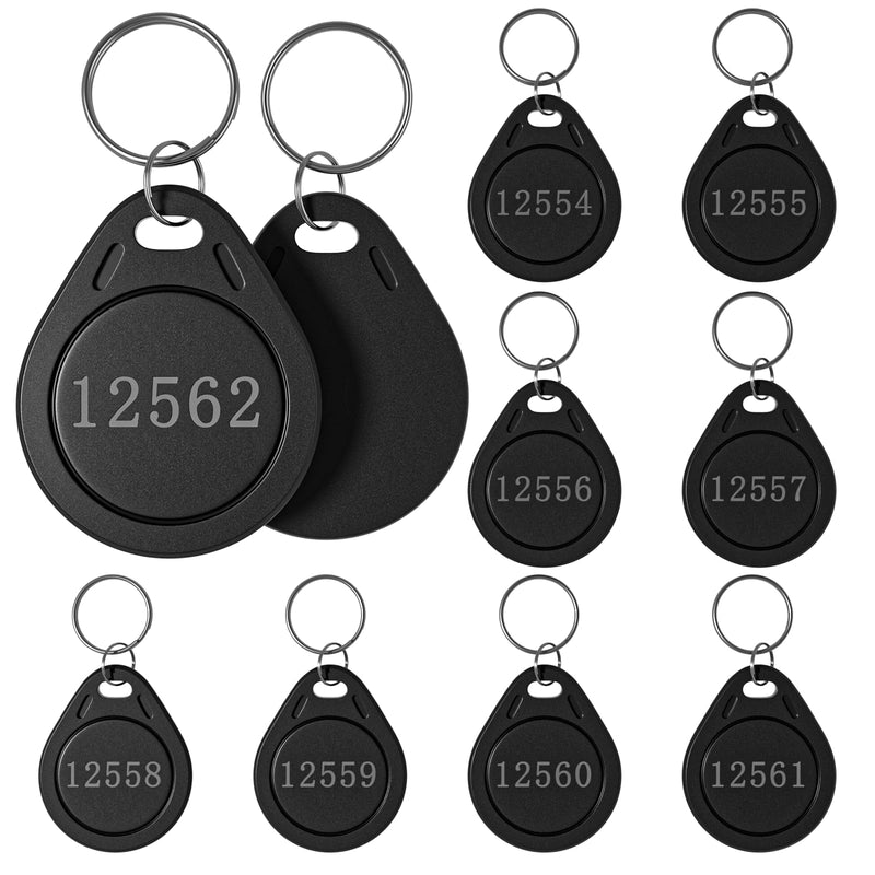 50 pcs 26 Bit Key Fobs Black RFID Keyfobs Writable Proximity Fob 125kHz Prox Cards Compatable with ISOProx 1386 1326 1346 H10301 Format Readers, Works with Vast Majority of Access Control Systems 50 pcs