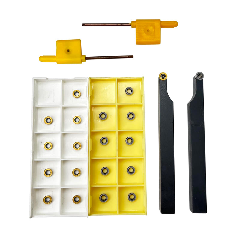 2pcs SRACR/L1212H06 1/2 Lathe indexable Tool Holder Lathe Turning Holders with 20pcs RCMT0602MO Carbide Milling Inserts SRACR/L1212H06+20pcs inserts