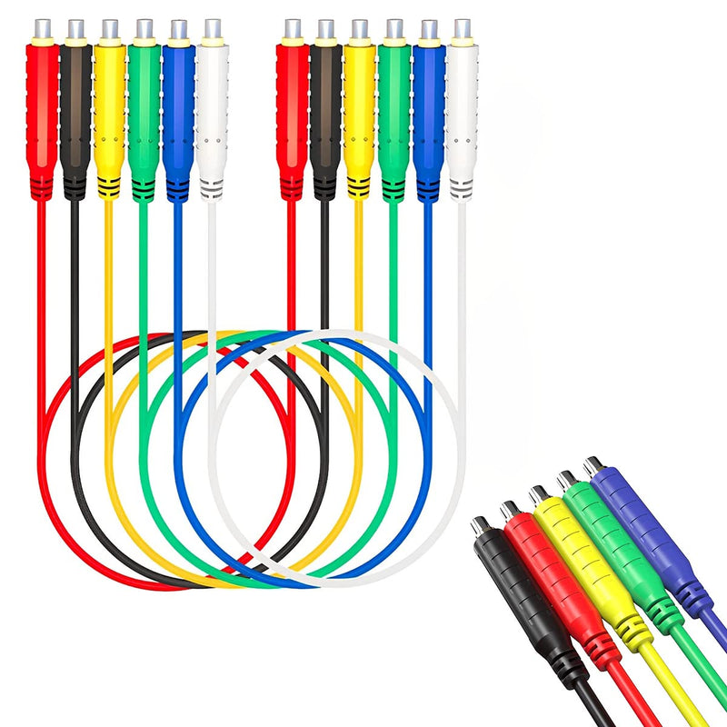 Magnetic Jumper Wires, 6 Pcs Silicone Soft Flexible Test Leads for Testing, 30V AC 5A 3.3FT Wires for HVAC, Professional Cables for Thermostats, Sensors