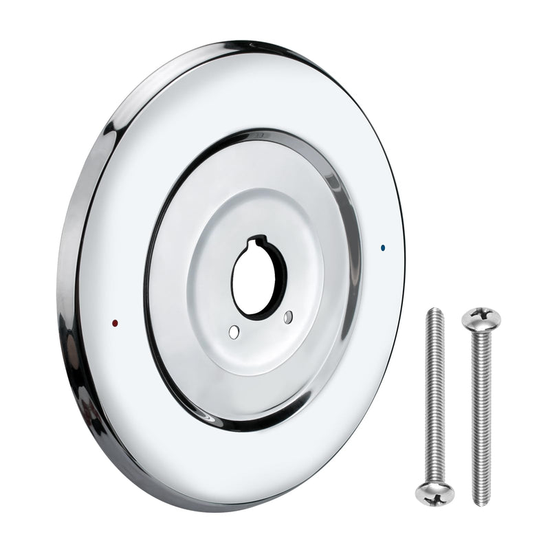 Shower Faucet Cover Plate Escutcheon Replacement for Moen 16090, Shower Handle Cover Plate for One-Handle Tub and Shower Faucets (Chrome)