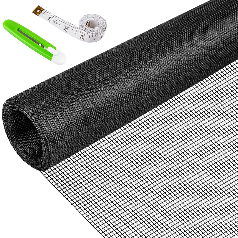 48"X102" Window Screen Replacement, Fiberglass Window Screen Mesh, Replacement Window Screens, Window Screen Door Repair Kit for Patio Porch Sliding Door House Windows Pool Pet, with Ruler Cutter 48"x102"