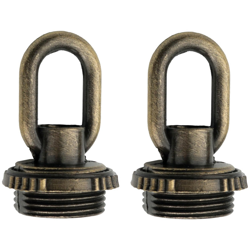 2PCS Crystal Lamp Inner and Outer Threaded Ring Fitting Bronze Zinc Alloy Threaded Ring Eye Nut Ring Nut Fixing Chandelier for Candelabra Lamp Traditional Chandelier Pendant Lamp