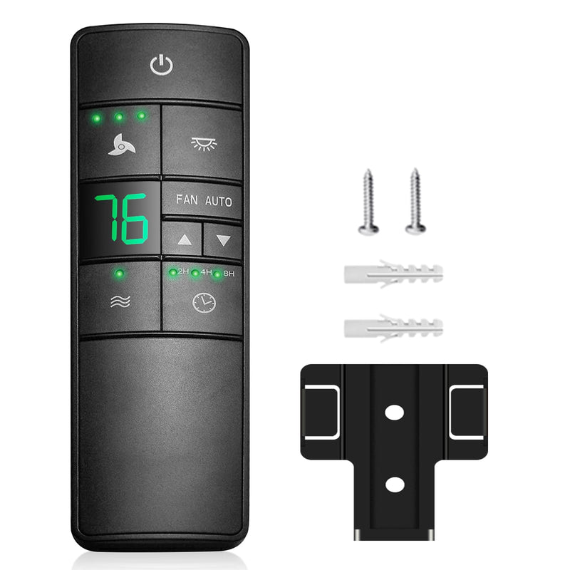Thermostatic Ceiling Fan Remote Control Replacement for Hampton Bay 2AAZPHD3/HD3 KUJCE10320/TR222A, with Timer Light Dimmer, 3-Speed Wall Mount (Remote Only) HD3 Remote Only