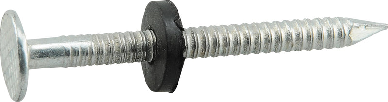 Electro-Galvanized Ringed Roofing Nails with Neoprene Washer (1-3/4") - 5lb Box