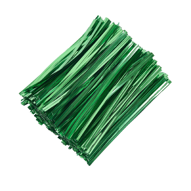 800 PCS 5" Green Metallic Twist Ties for Bakery Ties,Candy Bags,Coffee Bags, Goodie Bags Ties