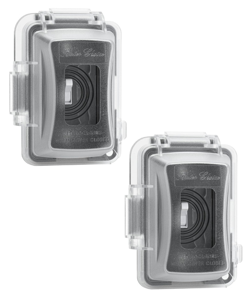 Bates- Weatherproof Electrical Outlet Cover, 2 Pack, 1-Gang, Outdoor Outlet Cover Weatherproof, Outdoor Plug Cover, Outdoor Electrical Outlet Cover, Weatherproof Outlet Cover, Outlet Cover Box