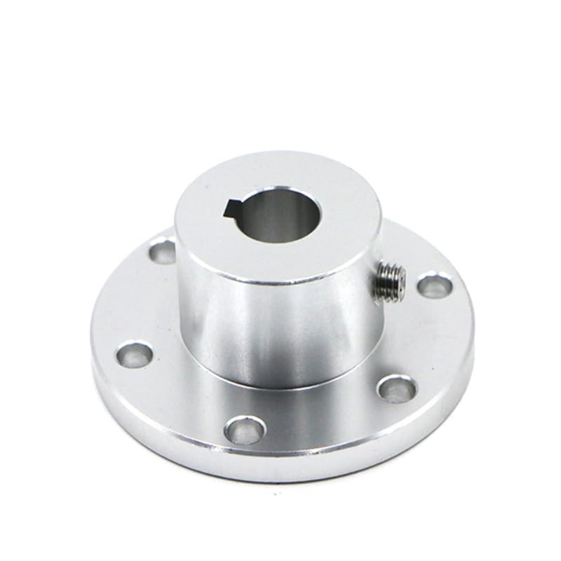 0.47in RC Key Hub Shaft Coupling with Keyway,12mm high Strength Aluminum Alloy omnidirectional Wheel Motor Shaft Coupler (Silver)