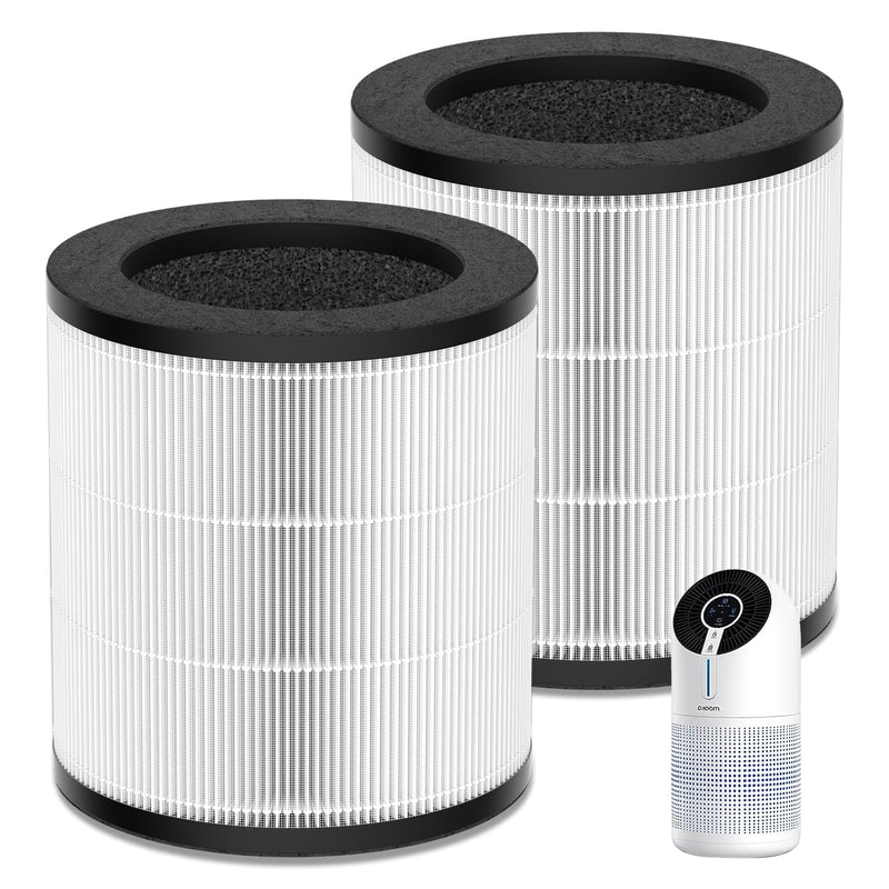 2 Pack M02 True HEPA Replacement Filter Fit for MooKA M02 Air Purifier