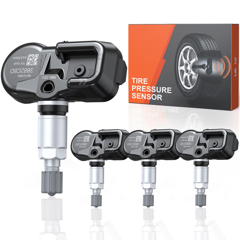 42607-33021 TPMS Tire Pressure Sensor for Toyota Lexus Scion, 315MHz TPS Tire Pressure Monitoring System Sensors Carmy Corolla Highlander Sienna Replacement PMV-107J, 42607-33011, 4 PCS 42607-33021