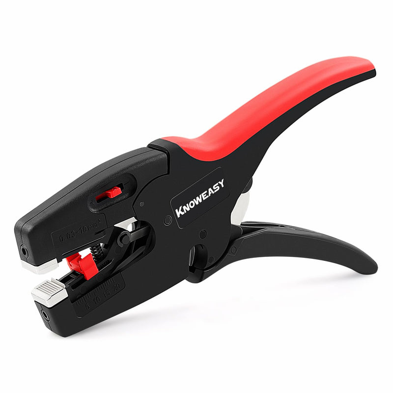 Knoweasy Upgraded Wire Stripper : 2-in-1 Heavy Duty Wire Stripper Plier and Cutter for 32-7 AWG (0.03mm²-10mm²), Essential Stripping and Cutting Tool for Professionals and DIY Enthusiasts D3N2024
