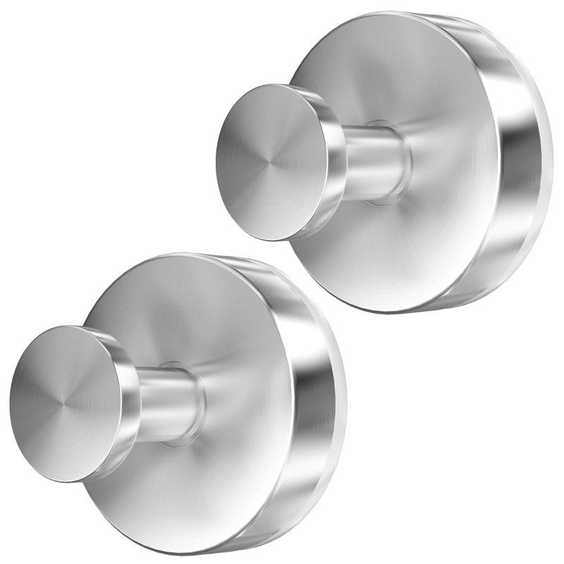 Suction Cup Hooks for Shower, Wall Suction Cup Hooks No-Drill Hooks for bathrooms Wall, Glass Door, Mirror, Kitchen Hanging up to 15 lbs – Waterproof & Rustproof (Loofah- Silver, 2 PCS) Loofah-Silver