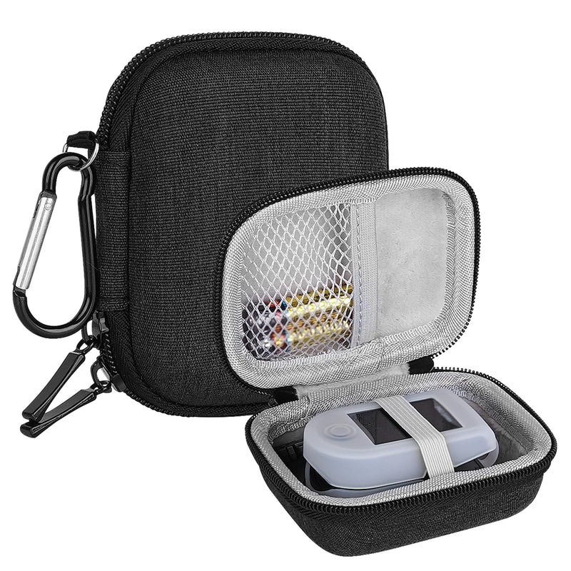 Fingertip Oximeter Storage Case Compatible with Zacurate Pro Series, Innovo Deluxe IP900BP-B, iHealth Air Pulse Oximeter, AccuMed CMS-50D1, Hard Shell Storage Bag(Only Case) Dark Grey