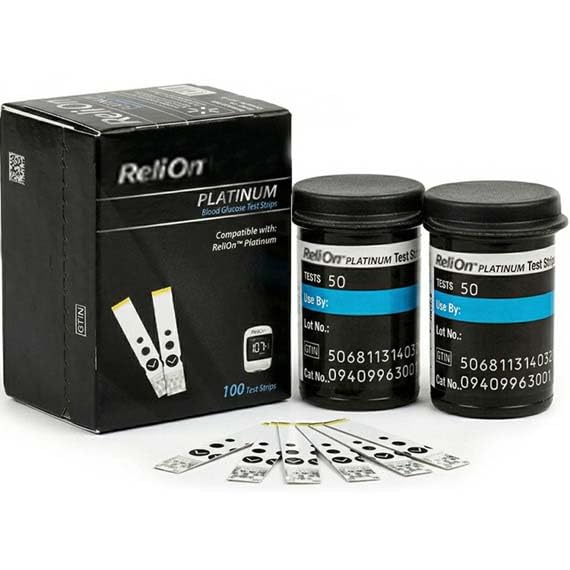 Blood Glucose Test Strips, 100 Count | Ideal for Glucose Monitor Kit, Glucose Level Testing | Reliable Readings | Accurate & Easy to Use | High Accuracy Strips