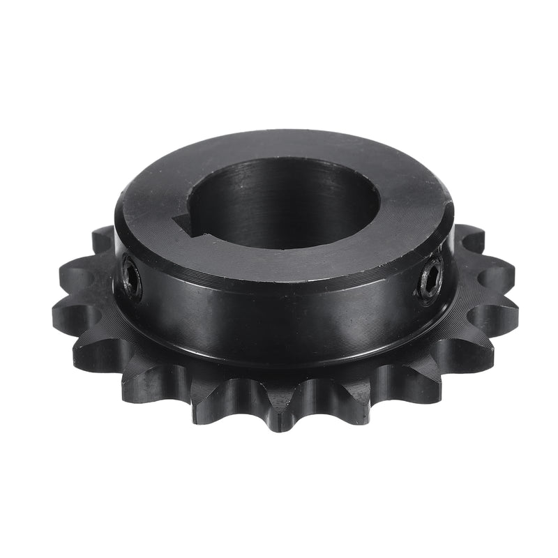 uxcell #40 Chain Roller Sprocket B Type, 1-1/4" Bore 18 Tooth Single Strand Chain Sprocket, Carbon Steel, Keyway with Set Screws
