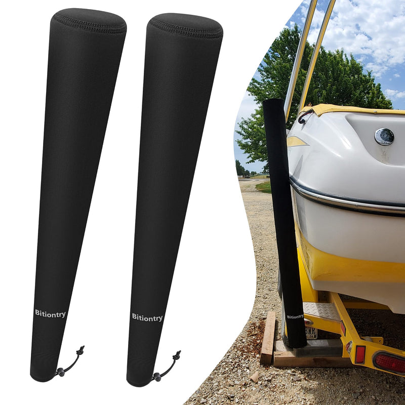 48 Inch Boat Trailer Guide Pole Cover- Neoprene Boat Trailer Guide Protective Cover- Heavy Duty Marine Trailer Guide Poles Cover for Jet Ski Boat Sailboat Trailer (Set of Two) black 48” Boat Trailer Guide Pole