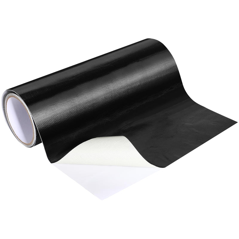 Hicarer Thermal Heat Shield Barrier Adhesive, Aluminized Fiberglass Heat Shield Resistant Material Tape, Heat Insulation Sheet for Auto Use, House, Barbecue(Black,12 x 118 Inch) Black 12x118 inch