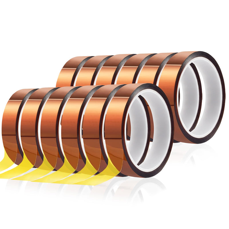 Heat Tape for Sublimation Transfer, Heat Resistant, Adhesive Transfer Tape, Thermal, No Residue, 12 Rolls 20mm x33m(108ft)