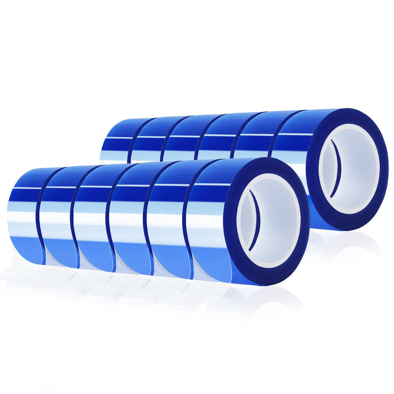 12 Rolls 20mm x16m(52FT) Blue Heat Tape High Temperature Heat Resistant Tape Heat Transfer Tape for Heat Sublimation Press Vinyl,No Residue