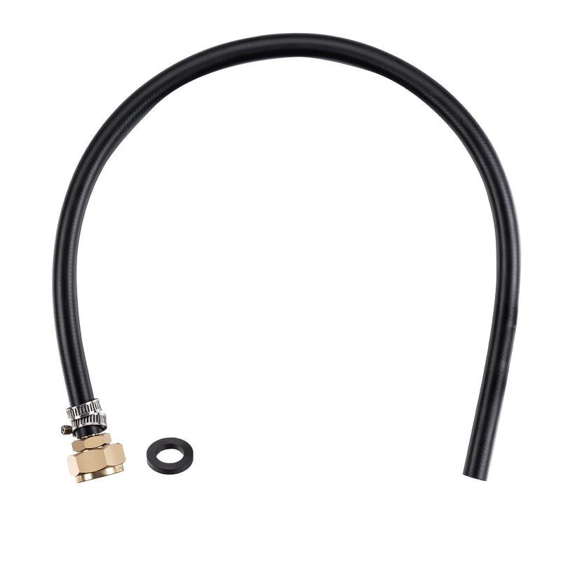 3/4" Thread Short Mop Sink Hose for Mop Sink Faucet, 2.4 ft (29 inches) Short Hose for Mop Sink, Short Garden Hose with Brass Adapter & Fixtures & Gasket, Leakproof and Durable 2.4ft (29 inch)