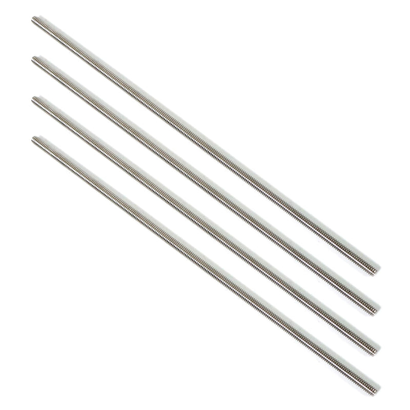 Stainless Steel Fully Threaded Rod, 1/4" -28 Thread Size, 12" Length, Right Hand Threads, 4 Pieces