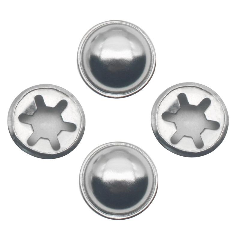 FDXGYH 4 Pcs Push On Pushnut Caps Spring Steel Pushnut Permanent Washer Caps Fits 1/2” in Diameter Axles for Hand Trucks, Rolling Bins, and Lawn Wagons 1/2 inch Gold