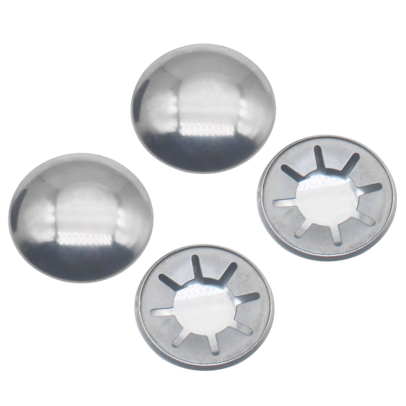 FDXGYH 4 Pcs Push On Pushnut Caps Spring Steel Pushnut Permanent Washer Caps Fits 5/8” in Diameter Axles for Hand Trucks, Rolling Bins, and Lawn Wagons 5/8 inch Gold
