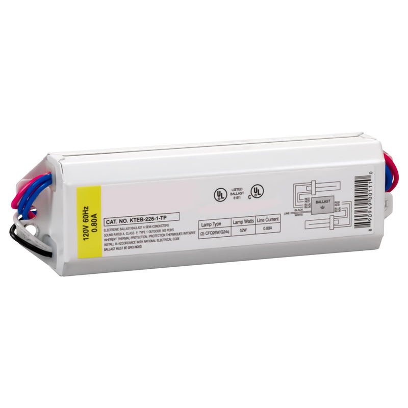 OHLECTRIC Replacement for Keystone KTEB-226-1-TP CFL Electronic Fluorescent Ballast | 2 Lamp 26 Watt & 120V Input with Rapid Start | Thermally Protected Design for Enhanced Safety and Efficiency 1