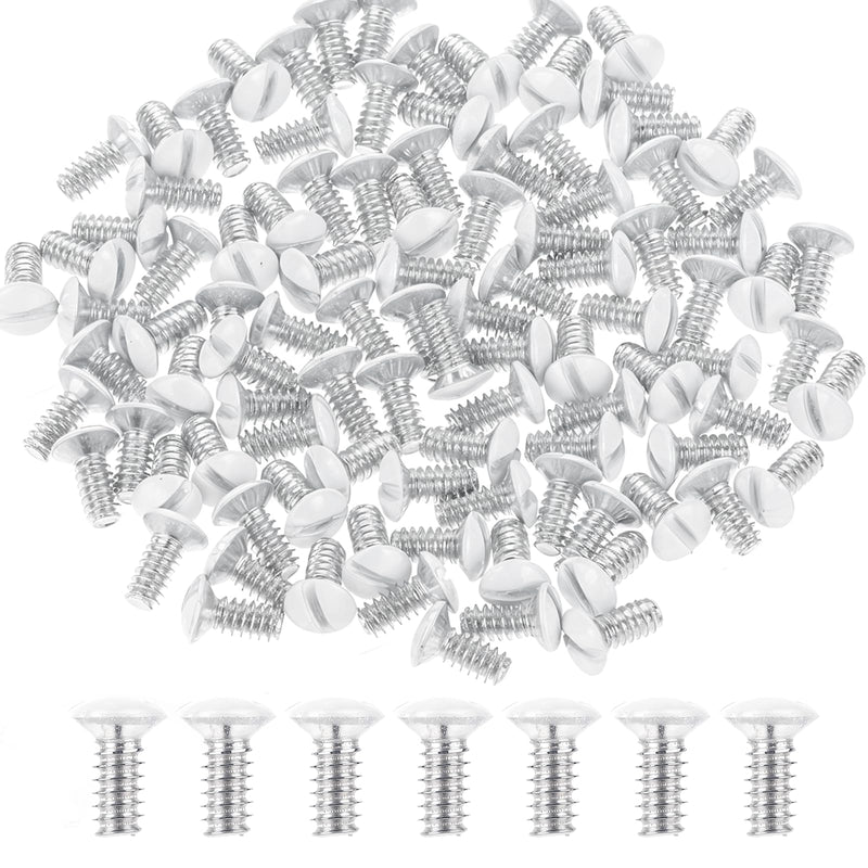 120 Packs Wall Plate Screws, 5/16 Inch Long 6-32 Thread, Wall Switch Plate Screws Oval Head Milled Slot Replacement Wall Plate Screws Outlet Cover Screws for Wall Plates Replacement