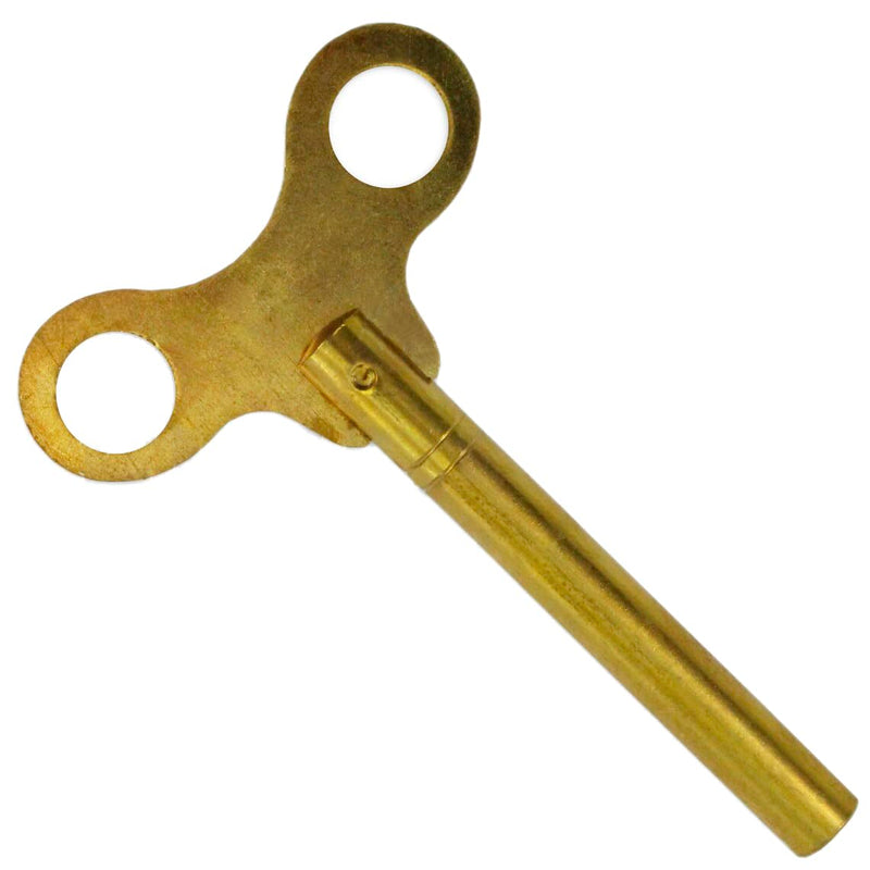 Extra Long Brass Universal Clock Winding Key for Antique Vintage Clocks - Key for Mechanical Clock (Key No. 7-4.00mm I.D.) Key No. 7 - 4.00mm I.D.