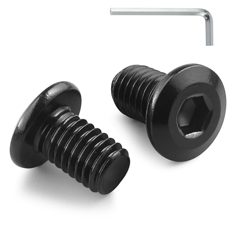 M6-1.0 x 12mm Flat Head Hex Socket Cap Screws Bolts 30Pcs, M6 Bolt 304 Stainless Steel Black Zinc Plated, Full Thread, with Hex Spanner M6 x 12mm 30