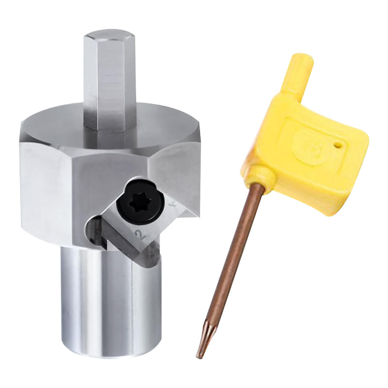 Woodworking Chamfer Reamer Tool, Workbench Dog Hole Chamfer Reamer Tool Polished Finish Alloy Blade Stainless Steel 9mm Hex Shank for 19mm (3/4 Inch) Dog Holes for Electric Drills (19mm)