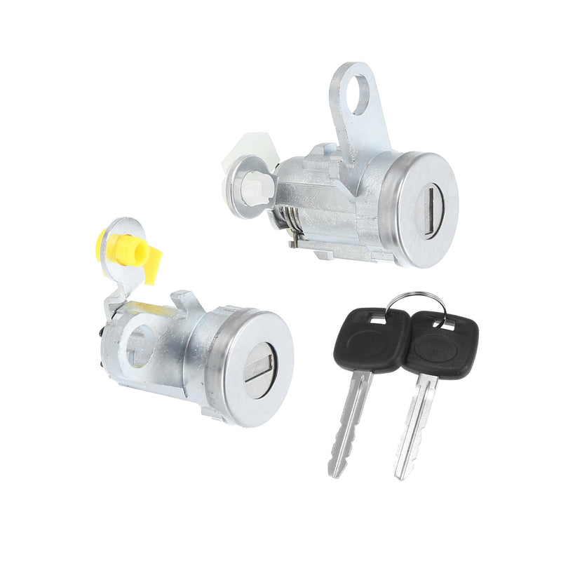 1 Pair Door Lock Cylinder Set Kit with 2 Keys for Toyota Tacoma 1995-2004 DL-107 DL108R Front Side Door Lock Set Tumbler with Key 6905135070 6905235070 LH RH Replacement Car Parts