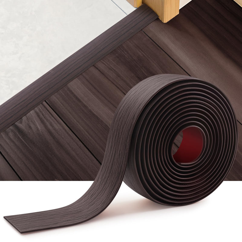 INMOZATA 4Ft Floor Transition Strip, Self Adhesive Vinyl Cover Floor Strip Laminate Flat Divider Flooring for Joining Floor Gaps, Carpet, Threshold Cover, Doorway Transitions Strip(Walnut) Walnut 1
