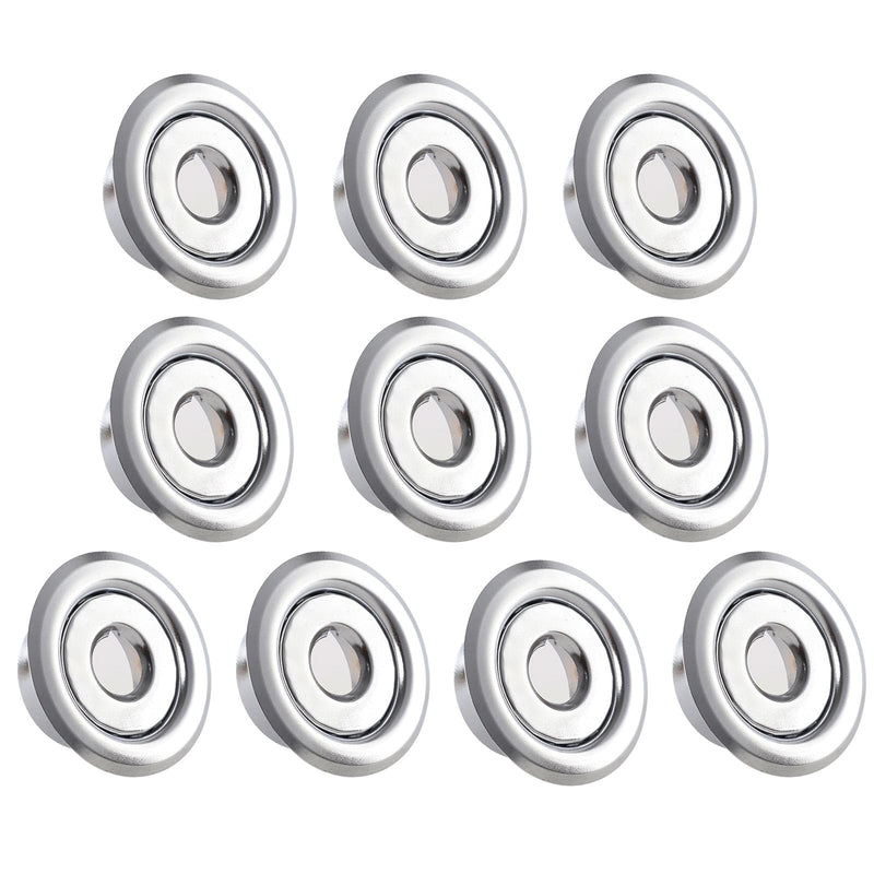 10 Pack 1/2'' IPS Fire Sprinkler Escutcheon - 3/4" Depth Adjustment Range, Recessed Chrome Escutcheon Plate Split 2 Piece for Fire Sprinkler Trim