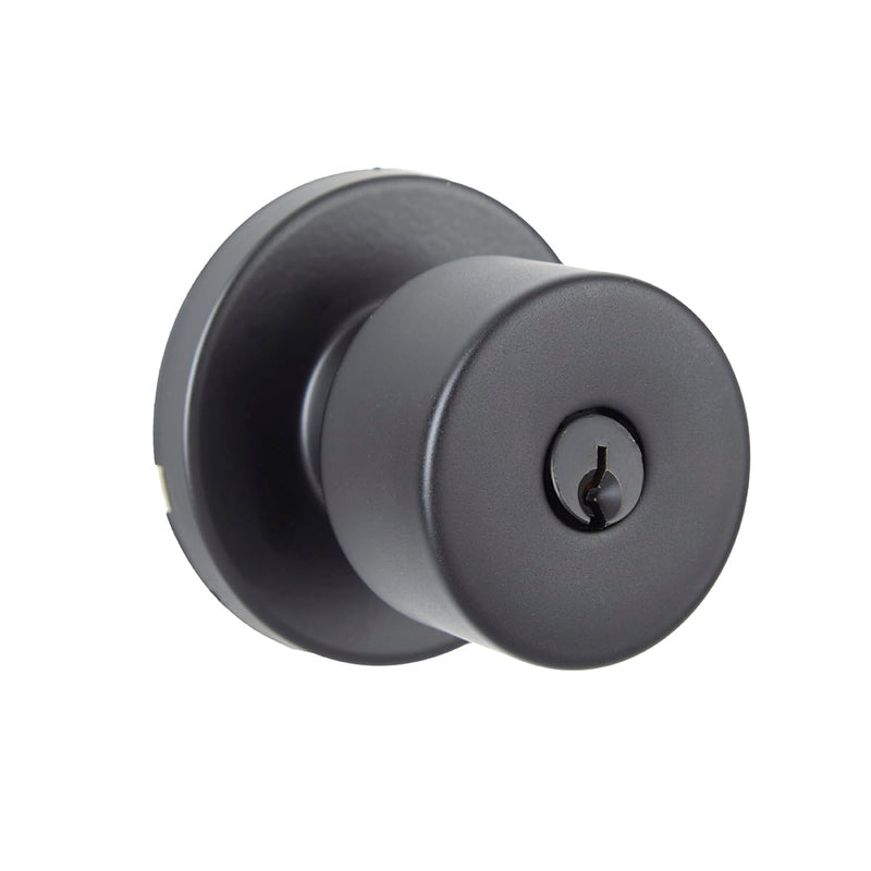 Delaney Hardware Brookhaven Entry Door Knob with Round Trim Matte Black