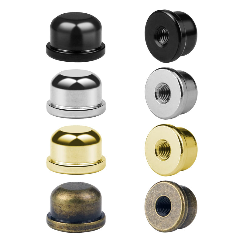 8 PCS 1/4-27 Lamp Finials, Lamp Shade Screw Cap for Lamp Shade Bracket Harp Top, Lamp Finial Knob Lamp Shade Screw Cap Lamp Fittings (1/2 Inch Tall, 4 Colors)