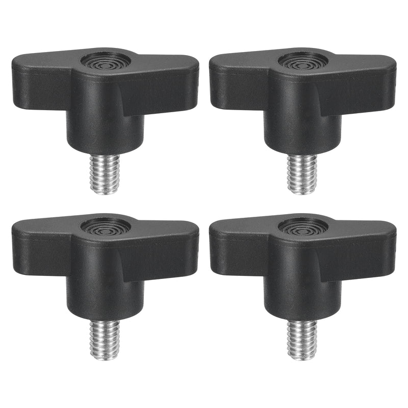 uxcell 4Pcs Clamping Screw Knob, M6 x 10mm Metric 304 Stainless Steel T Shaped Thumb Screws Handle for Quick Remove Hand Tightening Knob Replacement 4