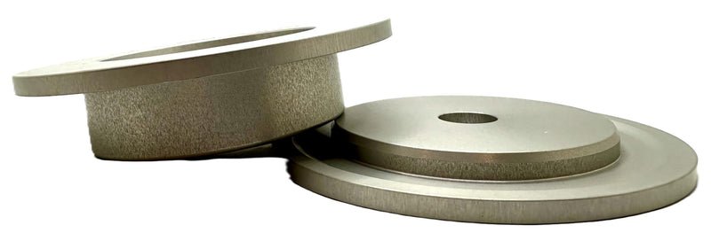 3" Aluminum Insertable Double-Buff Safety Flanges for High Speed Polishing, for Airway Buffing Wheels WITHOUT CENTER PLATES, Self Tightening, use with 5/8-11 threaded tools & 3” Center Buffs