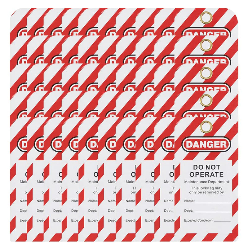 50 Pack Lockout Tagout Tags OSHA Compliant Loto with 50 Zip Ties Do Not Operate Tags Electrical Equipment Repair